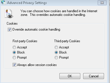 Cookie settings