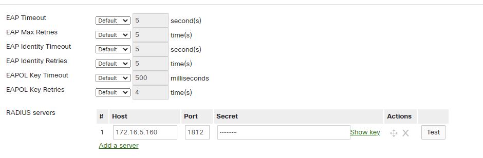 Meraki 802.1X SSID authentication- Radius setup