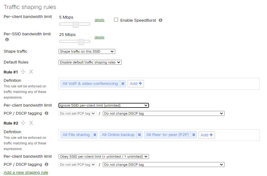 WiFi Configuration Best Practice - Bandwidth and Traffic Shaping. - JDTech