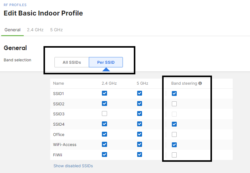 Meraki features for wifi best practice allows band steering. 