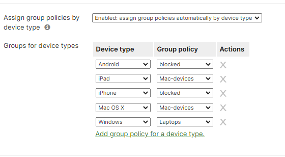 group policy applied to objects by device type. 